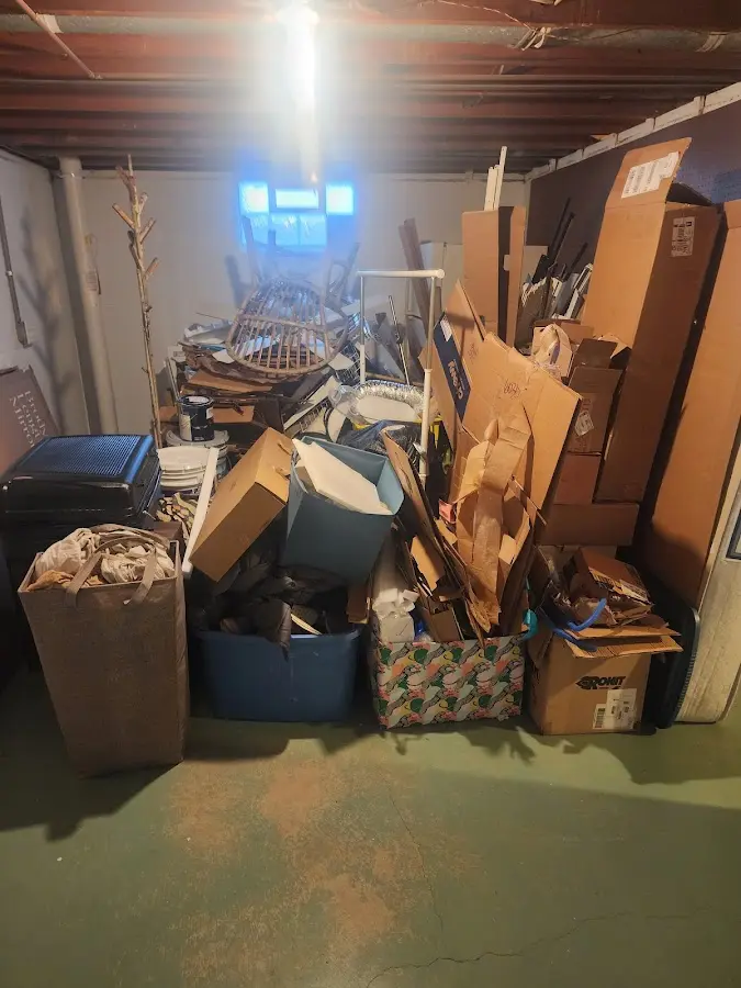 Roll-off dumpster container at job site for Roll Off Dumpster Rental in St. Joseph